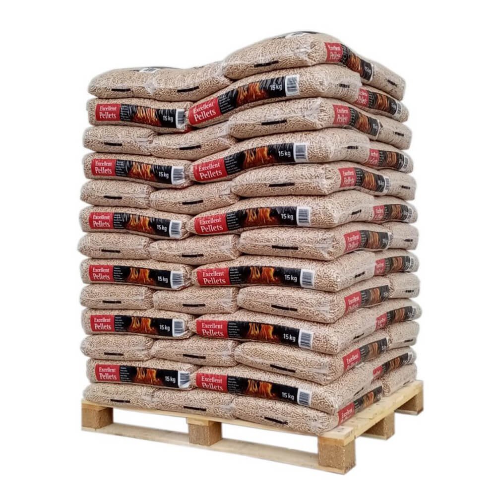 Excellent Pellets – Palette mit 65 Säcken à 15 kg